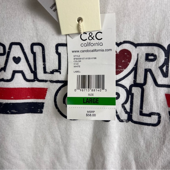 C&C California Graphic Long Sleeve Sweatshirt Size L - Picture 4 of 8